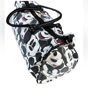 Vtg Mickey Tote Bag Black White 1980’s 1990’s 80’s 90’s 70’s 60’s Disney Travel